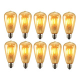 Pack X10 Ampolletas Filamento Led Edison 4w Retro Vintage