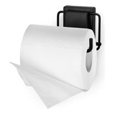 Suporte Papel Higiênico Preto Ventosa Aço Arthi 2589