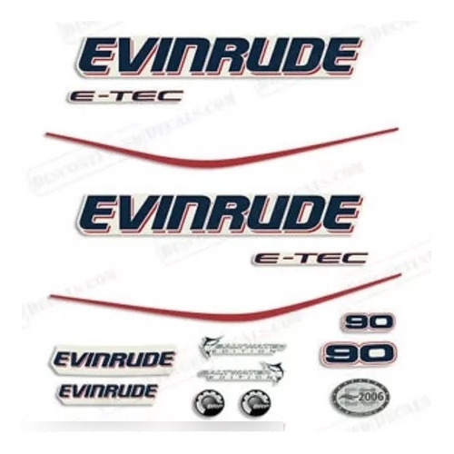 Calcos Para Motor Fuera De Borda Evinrude E-tec 90