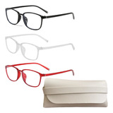 Pack 3 Lentes Presbicia + Estuche Luz Azul &antirreflejo Set