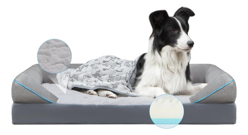 Cama Para Perros Mediana, Lavable, Impermeable, Ortopédica, 