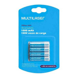 Pilas Recargables Aaa Multilaser 1000 Mah X 4 Unidades