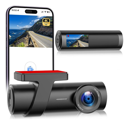 Dash Cam 4k Wifi 2160p Dash Camera For Cars, Mini Front C...