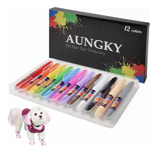 Aungky Tinte Para El Cabello Para Perros Temporal 12 Colores