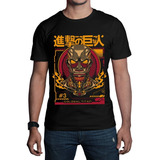 Playera Anime Attack On Titan Hombre Colosal Cuello Redondo