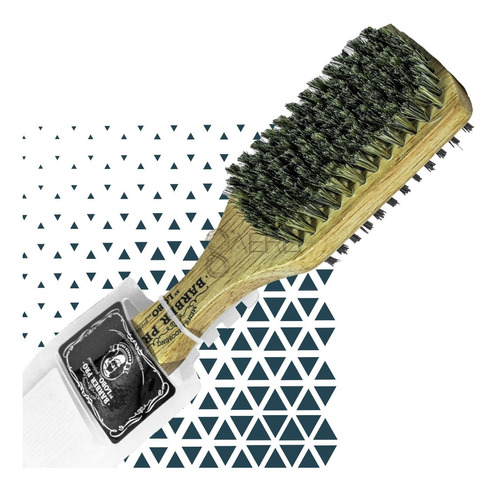 Cepillo Para Barba Cerda Natural-sintética Lobo® Doble Cara Color Beige Mediano