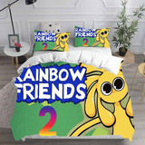 Funda De Edredón Rainbow Friends 2, Para Cama Individual
