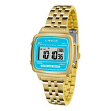 Relógio Feminino Lince Digital Sdph042l Bakx Dourado