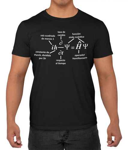 Playera Caballero Ecuación De Onda De Schrödinger