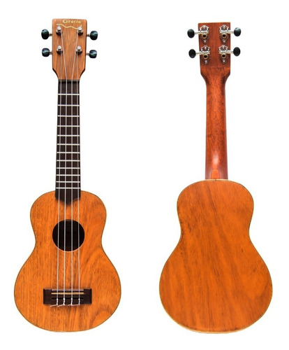 Ukelele Soprano Gracia Con Cenefa Caoba Cuerdas Nylon Cuo