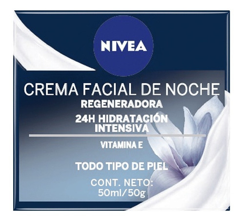 Nivea Crema Facial De Noche Regeneradora 50ml Tipo De Piel Seca