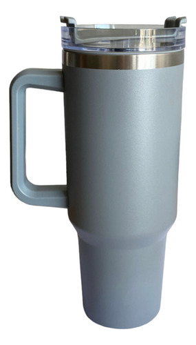 Vaso Mug Térmico 1200ml Con Asa Y Bombilla Acero Inox