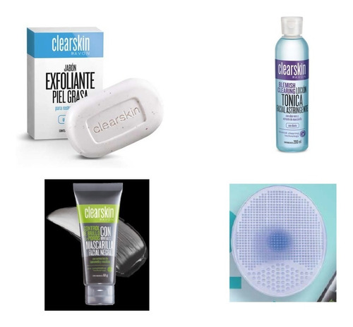 Kit Anti-acné,mascarilla,jabón,tónico Salicílico X 4 Avon