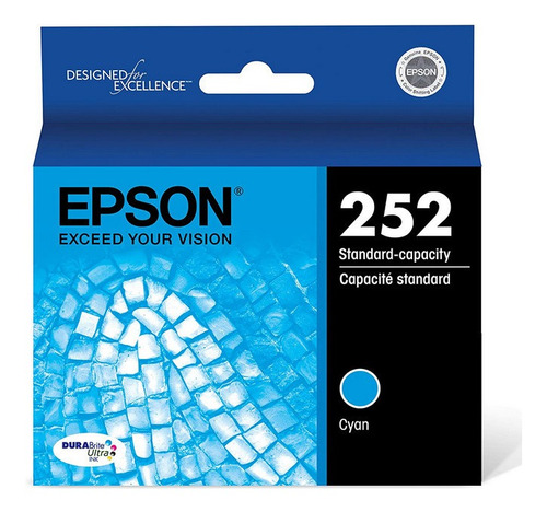 Epson Cartucho Cian De Capacidad Estándar T252 Durabrite