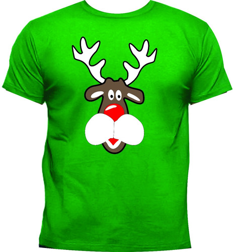 Camisetas Navideñas Reno Navidad Adultos Y  Niños New