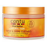 Cantu Natural Hair Define & Shine Custard - Tarro De 12 Onz.