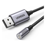 Adaptador De Audio Usb 3.0 A Jack 3.5mm Hembra 0.25m Ugreen 