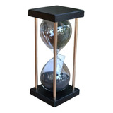 Reloj De Arena Negra Con Base 15 Minutos 18.5x8x8cm