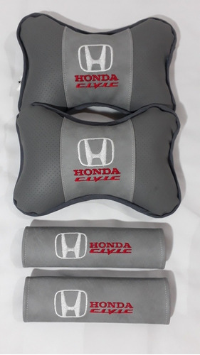 Kit: 2 Almohadas Cervicales Y 2 Fundas Cubre Cintos Honda 