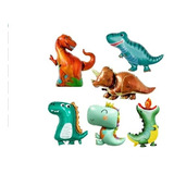 Set 6 Globos Dinosaurios Metalizados Grandes - Globifiesta