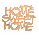 Bk 35 Cm Mdf 3 Mm Decoración Pared Home Sweet Home  35 Cm 