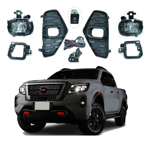 Kit Faros Niebla Np300 Frontier 2021 2022 Led Nuevos