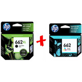 Combo Cartucho Hp 662 Xl Negro + 662 Color Standar 2515 3515