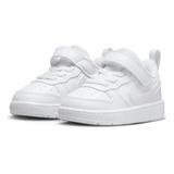 Tenis Bebe Einfantil Nike Court Borough Low Recraft Blanco