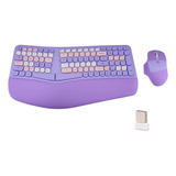 Combinación Teclado Y Mouse Ergonómicos Inalámbricos, Cómodo