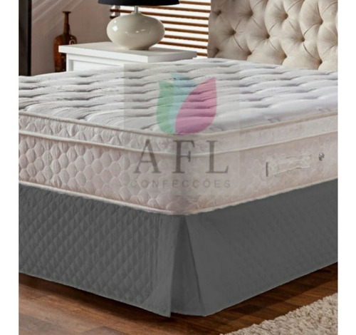 Saia Cama Box Baú Casal Queen Matelada Veneza 50cm Altura