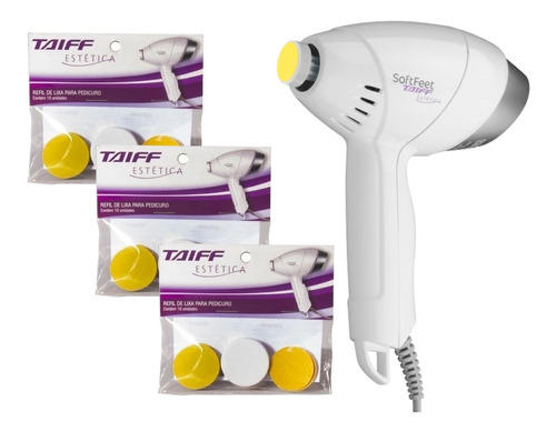 Pedicuro Taiff Soft Feet Bivolt + 3 Refis Lixas C/30unid