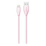 Cable Datos Marca Soul Soft 2 Metros Rosa Para iPhone