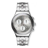 Reloj Swatch Crystal Cascade De Acero Ycs580g Plateado