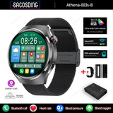 Relógio Inteligente Masculino Gt4by Gps Blood Glucose Para Huawei Strap Color Black Mesh Steel