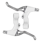 Manete Maçaneta De Freio Bike Aluminio V-brake Cores Cor Branco/prata L