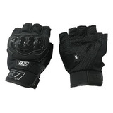 Guantes Tácticos Medio Dedo Para Motocicleta Y Más Deportes Color Negro Talla G