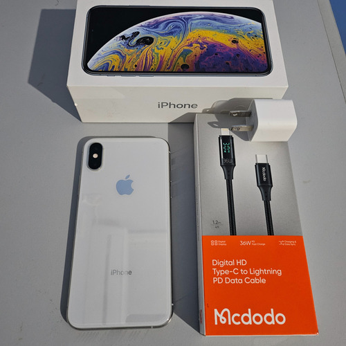 iPhone XS 64 Gb Silver En Caja + Accesorios