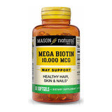 Mason Natural | Mega Biotin | 10,000mcg | 50 Softgels