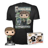 Funko Pop Luke Skywalker Grogu + Playera G Starwars 