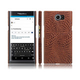 Funda Para Blackberry Priv Cafe Pu Piel Sintetica