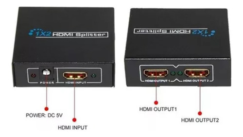 Splitter Hdmi 1x2 Activo 2 Salidas Tv Led Lcd 1080p Hd