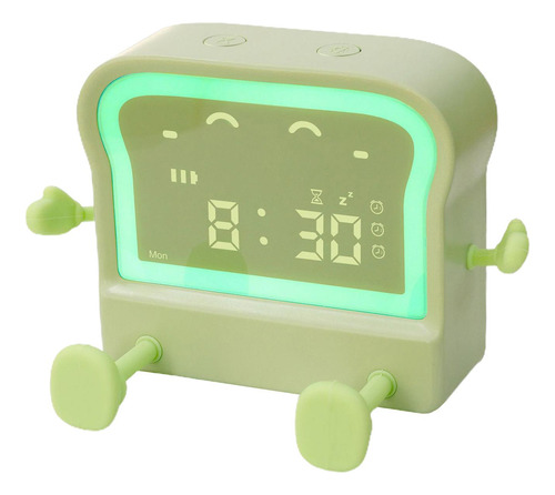 Reloj Despertador Para Niños Pantalla De Tiempo Led Luz