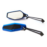 Espejo Universal Azul 040 10mm Rosca Izquierda Y Derecha