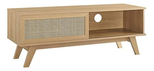 Soporte Tv Modway Soma Rattan Moderno, 47 , Roble