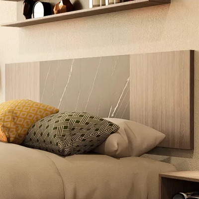 Cabecera King Size Bitono Escandinavo Vizcaya Modular Minimalista De Pared | Meses sin interés