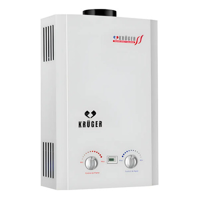 Boiler Instantáneo Gas LP 5L Krüger Blanco Sin Llama Piloto | Meses sin interés