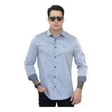 Camisa Armani Exchange Manga Longa Poá Masculino