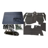 Vocho Kit D Tapas Negras Con Grapas Y Alfombra(6pz) Mod 60s