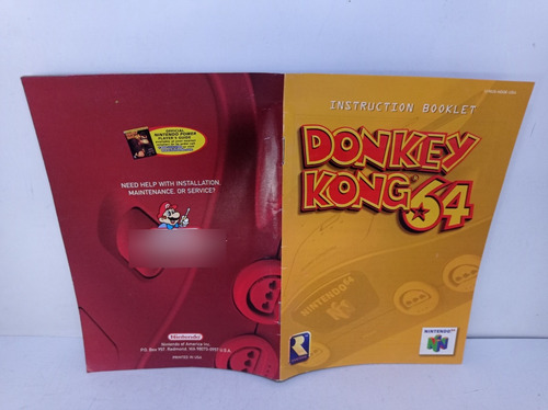 So Manual Original Donkey Kong 64 Nintendo 64 N64 - Loja Rj