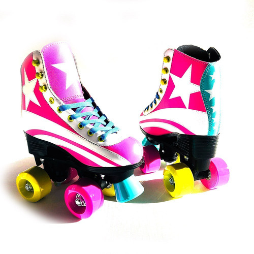 Patines Artístico 4 Ruedas Profesional Bota Cuero Patín